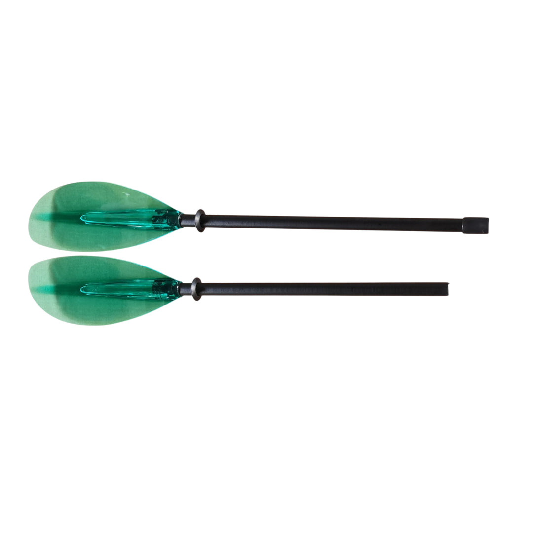 2-Piece Fibreglass Shaft with Polycarbonate Blade Kayak Paddle Green