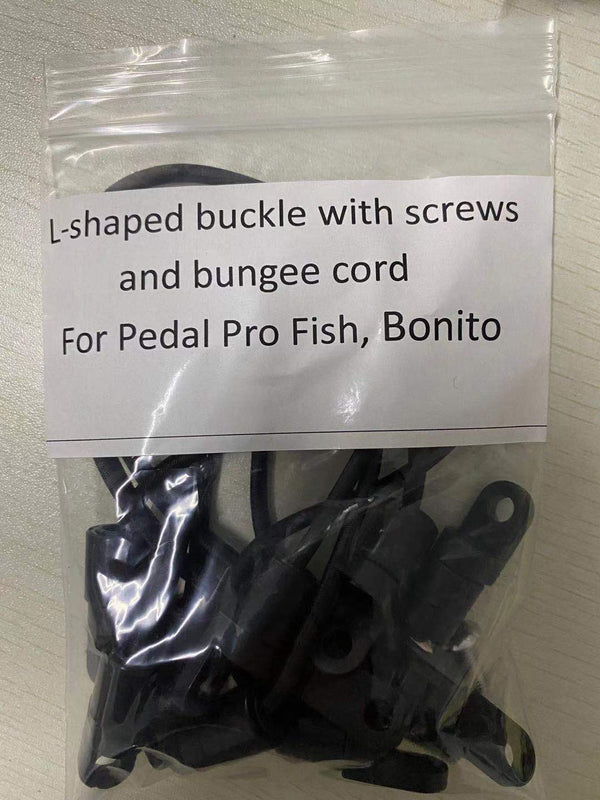 Replacement L-Shaped Buckle with Bungee Cord and Screws.