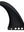 A single black curved surfboard fin blade shown on a plain white background, with mounting holes and a small brass pin visible at the base.