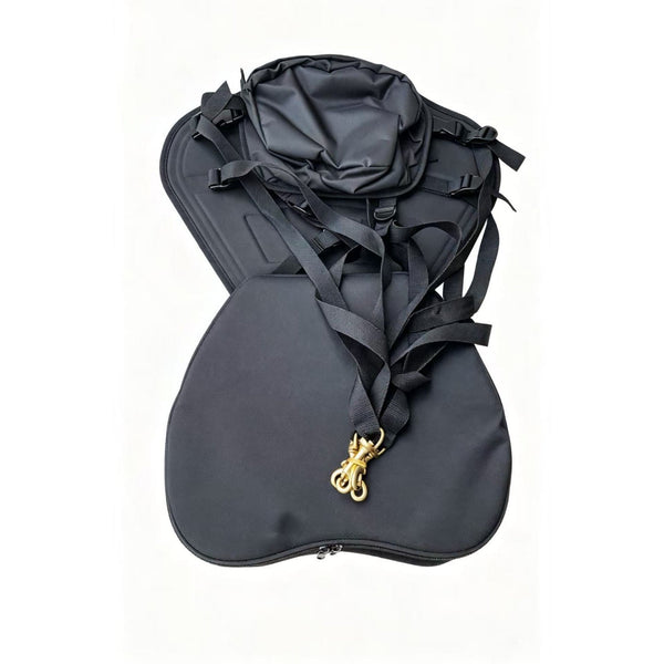Deluxe kayak seat with booster and adjustable straps