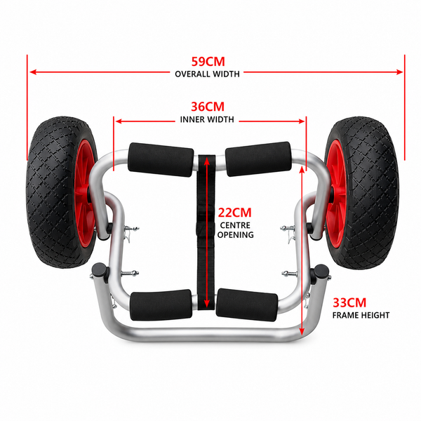 Kayak Trolley for Sit-In Kayaks & Canoes