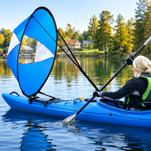 Kayak and SUP sail portable downwind sail