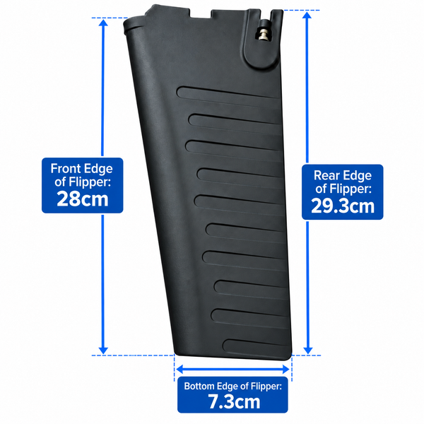 Replacement Fins for Kayak Pedal Drive Unit with size marked